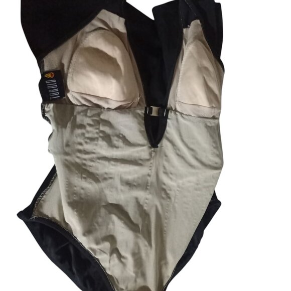 2X Torrid's 18 20 One Piece Skirted Blk Swimsuit - Picture 6 of 7